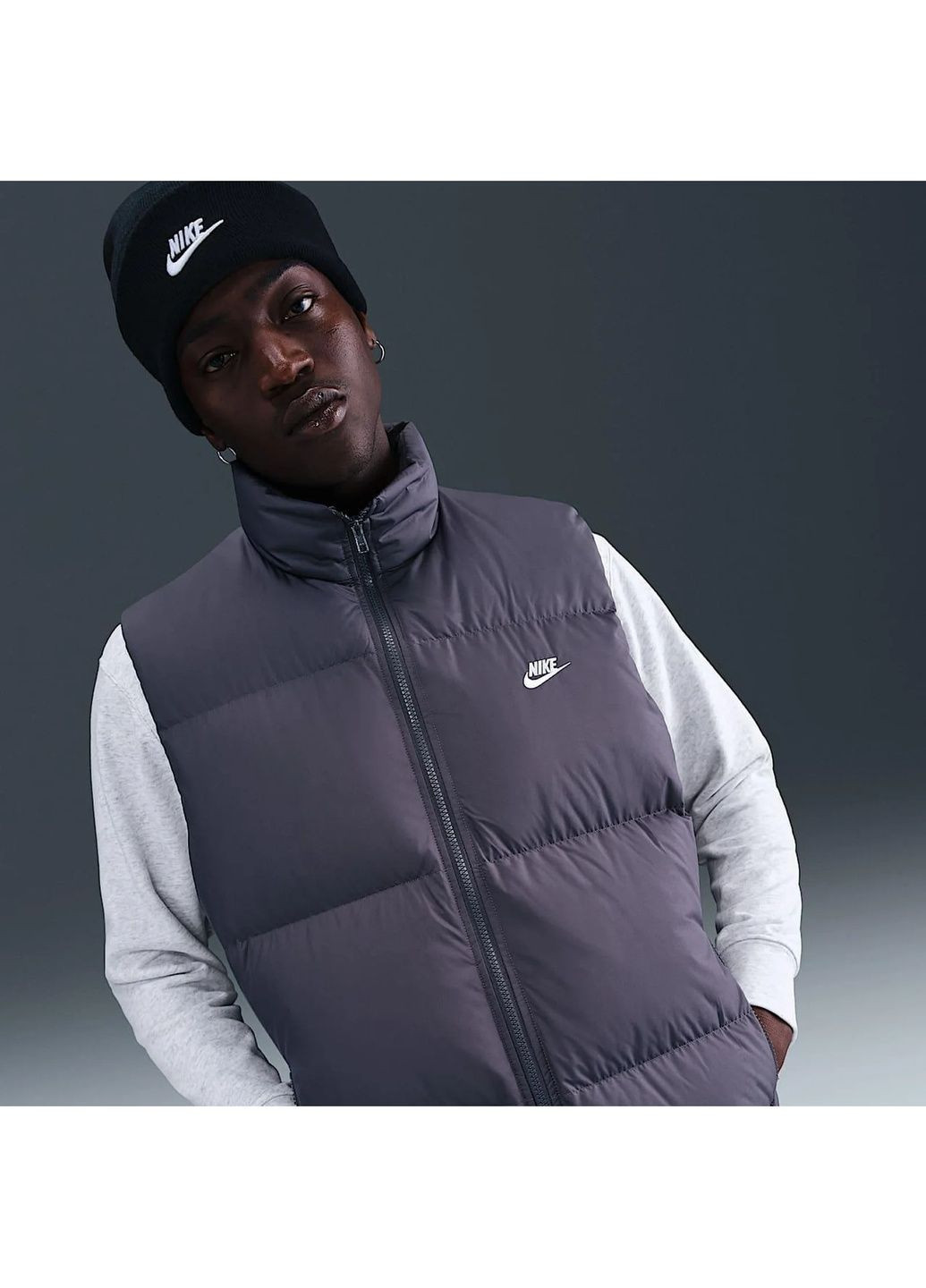 Жилетка мужская Club Puffer Grey Nike (365961323)