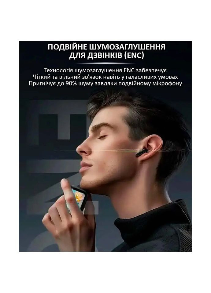 Бездротові навушники LX-10 Earbuds з LED дисплеєм Bluetooth бездротові навушники затички. Колір: чорний TWS (364664228)