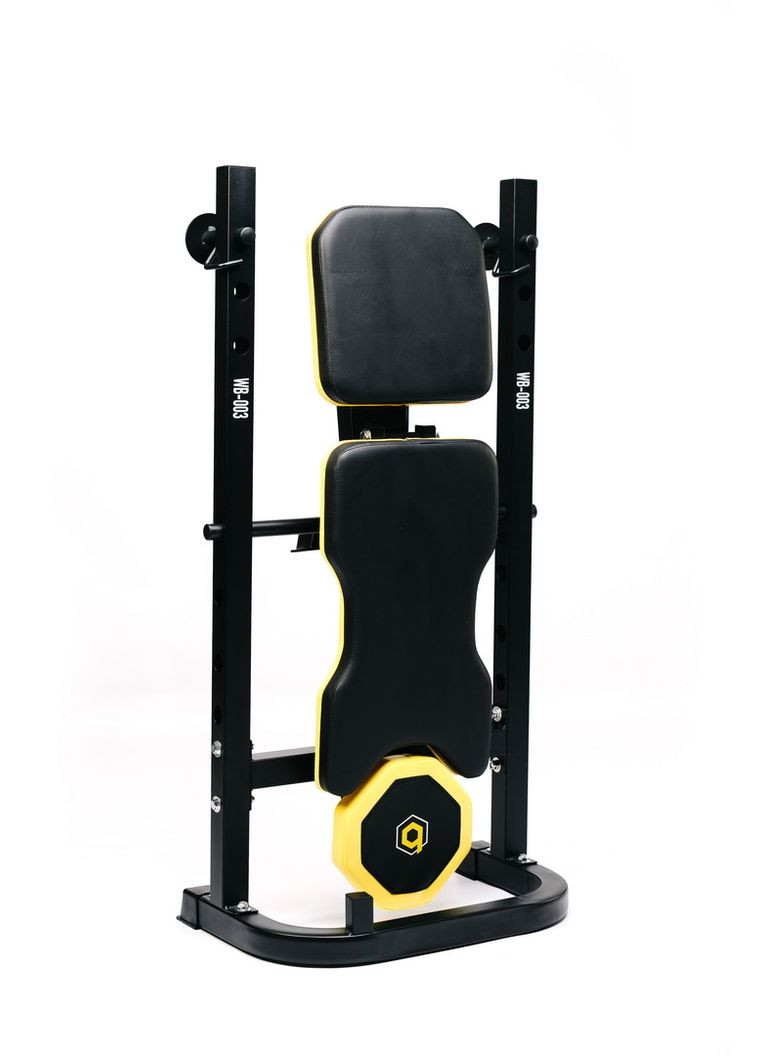 Тренировочная скамейка WB-003 горизонтальная для жима со стойкой под штангу. Besport (365718076)