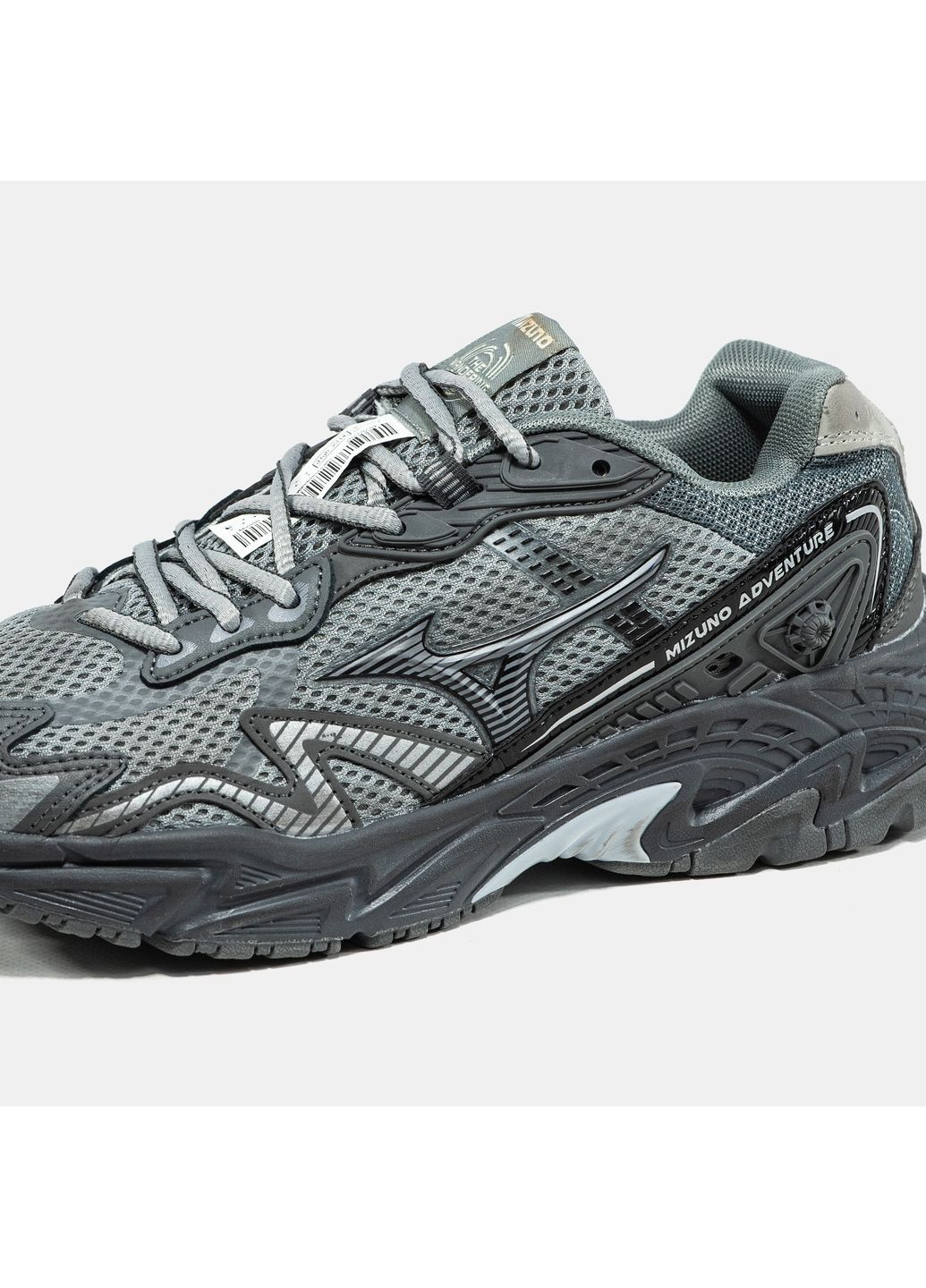 Серые демисезонные кроссовки мужские mizuno adventure grey | мизуно эдвенче серые No Brand