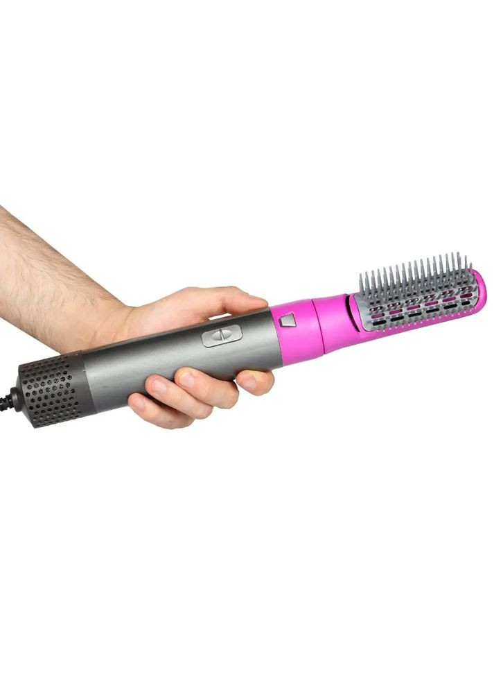 Фен-стайлер 5в1 с функциями придания объема для разных типов волос 5 насодок 1000 Вт Grey/Pink Lesko (350349333)