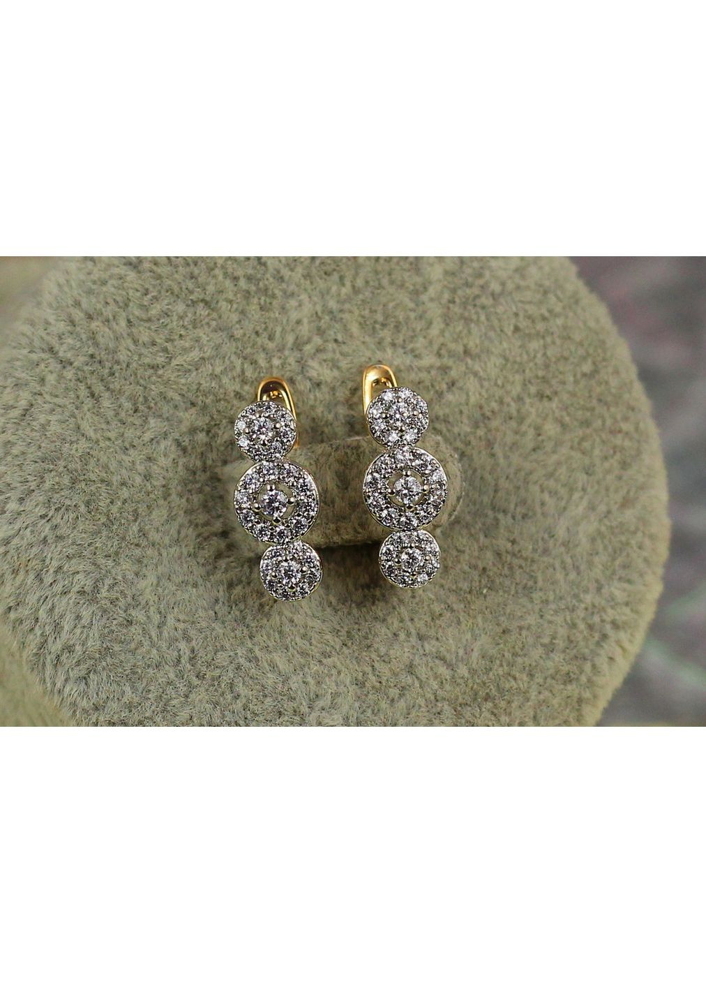 Серьги Молекулы с родием1,5 см золотистые love-shopping Xuping Jewelry (354658980)