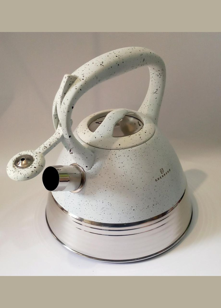Чайник со свистком EB8827-White 3 л белый Edenberg (300079035)