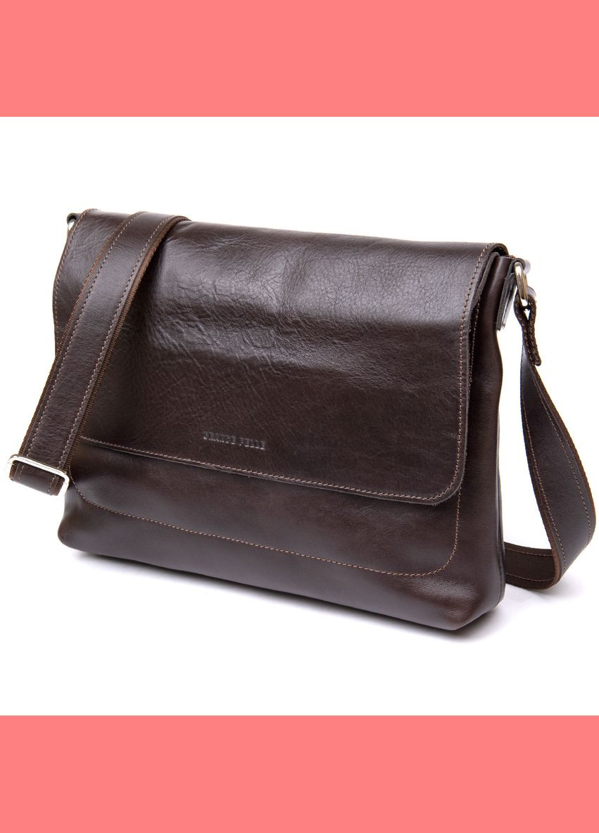 Сумка чоловіча шкіряна через плече 11430 Коричневий Grande Pelle (302008916)