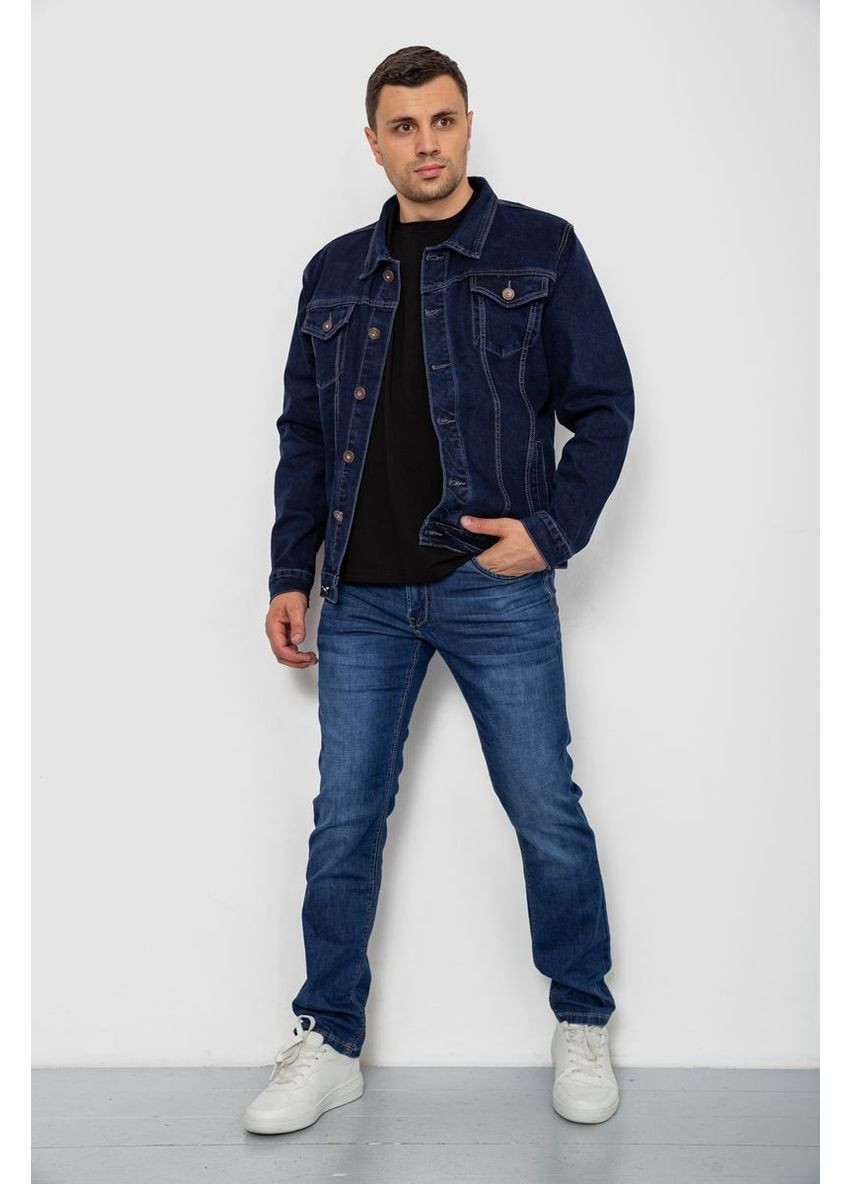 Темно-синяя демисезонная куртка мужская джинсовая, 244rma005 Ager