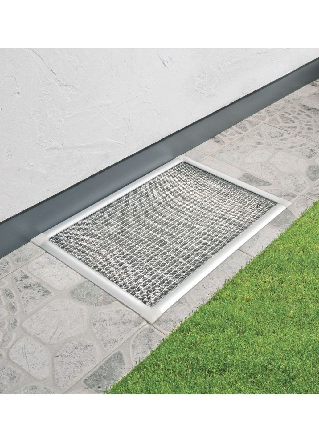 Решітка захист для вентиляції підвалу 1,15х0,5 м сірий Powerfix (336214451)