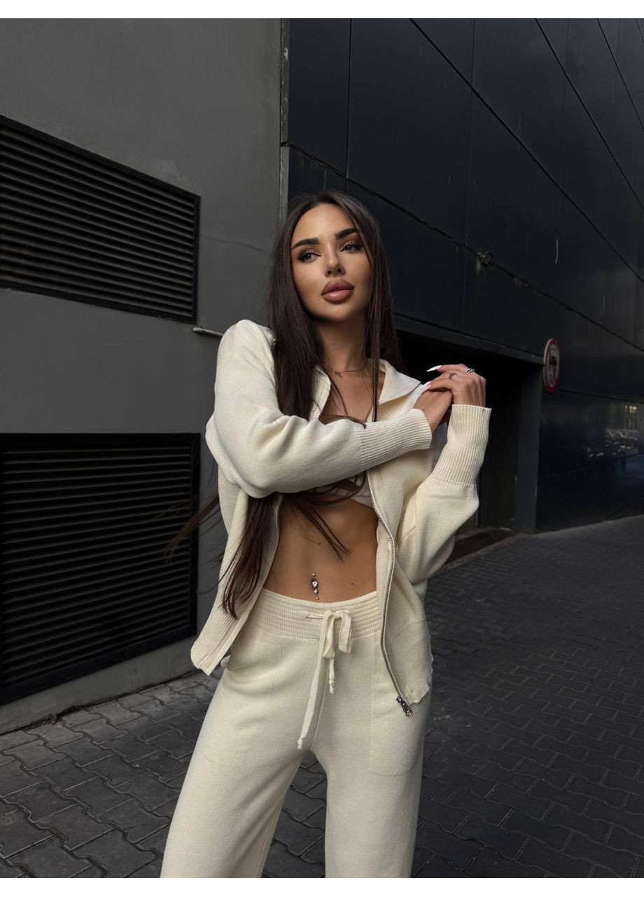 Женский костюм 2-ка с капюшоном, вязаный — ЗАМЕРЫ В ОПИСАНИИ DK/DL Мода без кордонів (369713549)