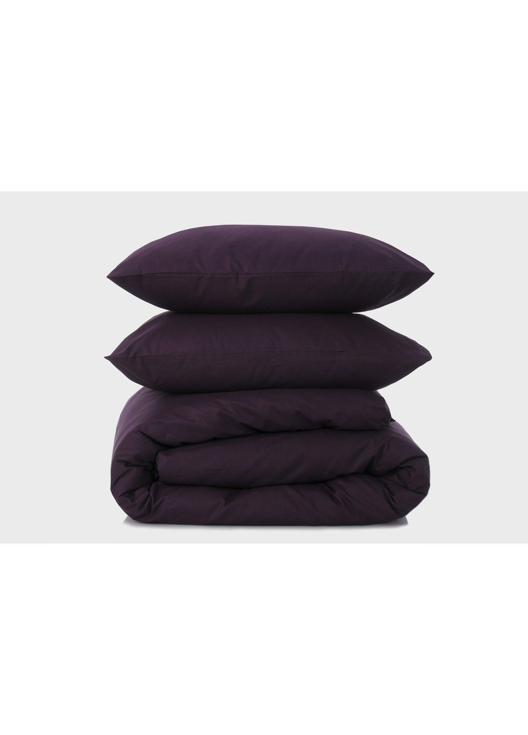 Комплект постільної білизни сімейний бязь glux-1064 баклажановий наволочка 50x70 Amore (309028808)