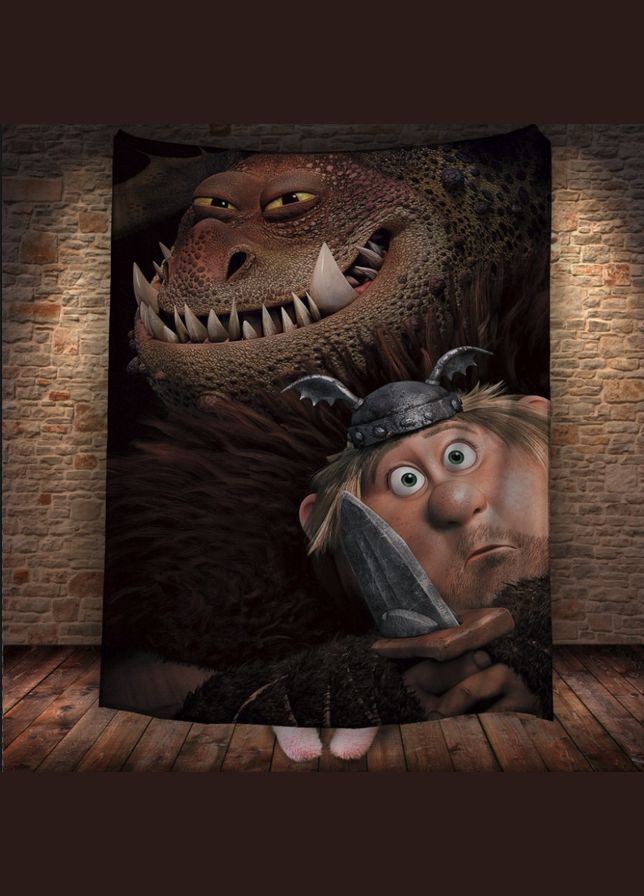 Плед з 3D принтом How to Train Your Dragon Рибоніг Перша Креативна мануфактура PERFECTUS Плед (301869573)