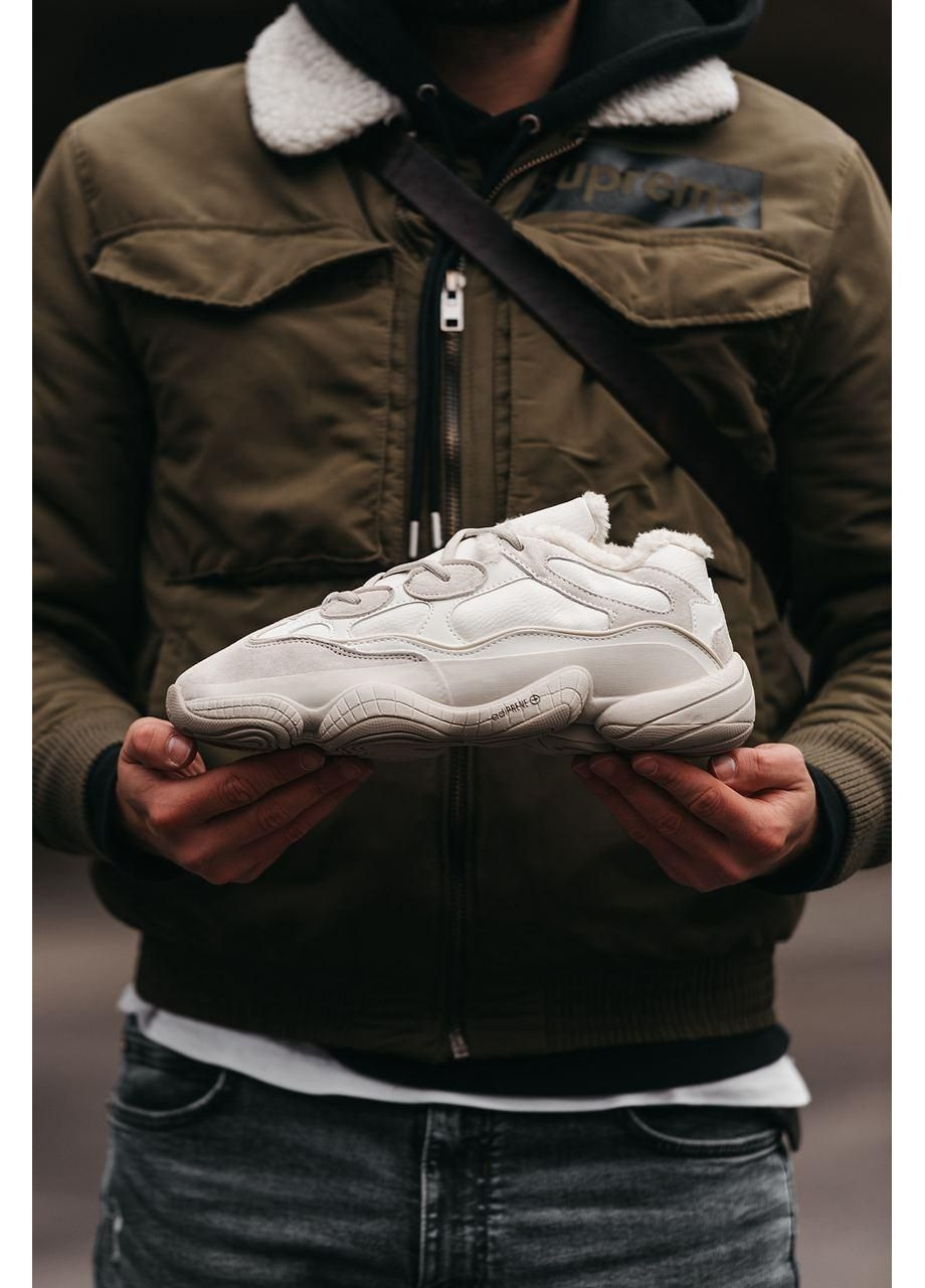 Бежеві Зимовий кросівки чоловічі adidas yeezy boost 500 blush fur адідас ізі буст No Brand