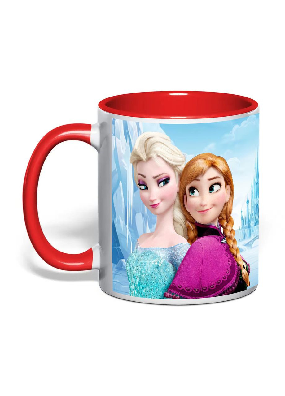 Чашка з друком "Крижане серце" 330 мл (колір червоний) (35237) No Brand (371911279)