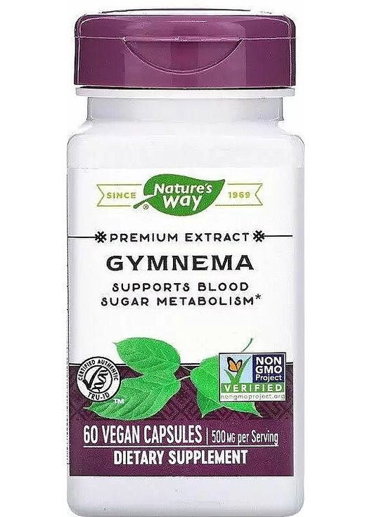 Пищевая добавка "Джимнема стандартизированная", 500mg Gymnema 60шт (1411334-26481437) Nature's Way (368654741)