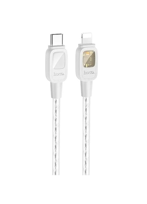 Зарядний кабель Hoco Type-C to Lightning 1,2 м TPU 3A No Brand U124 Stone (402069294)