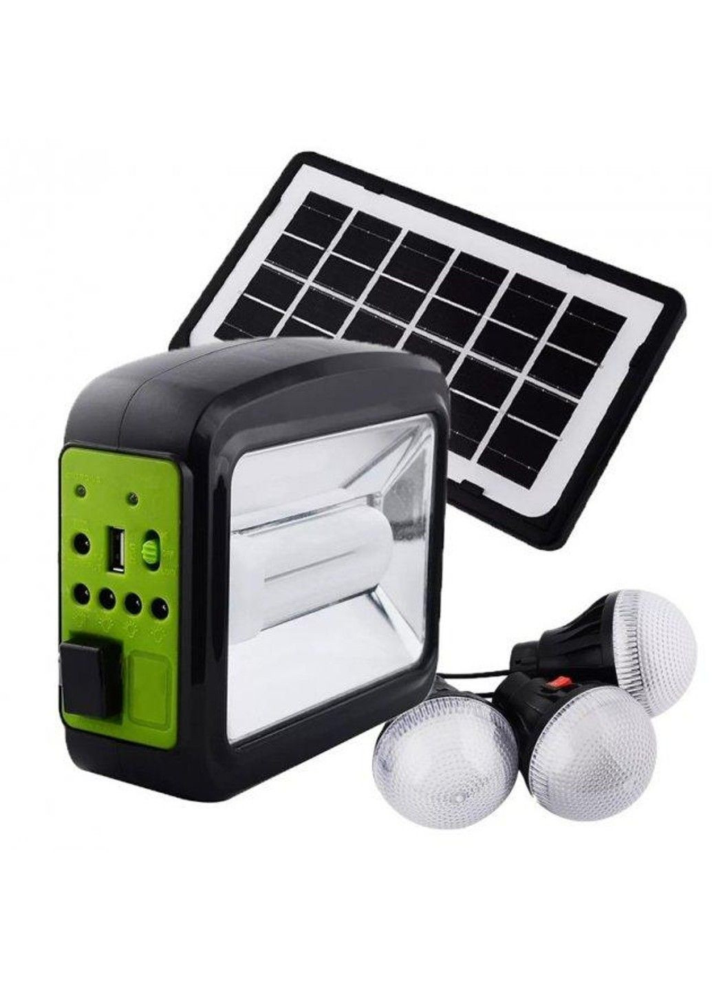 Солнечная зарядная станция Cclamp CL-01 4W + LED фонарь + лампочки + Power Bank No Brand (331639977)