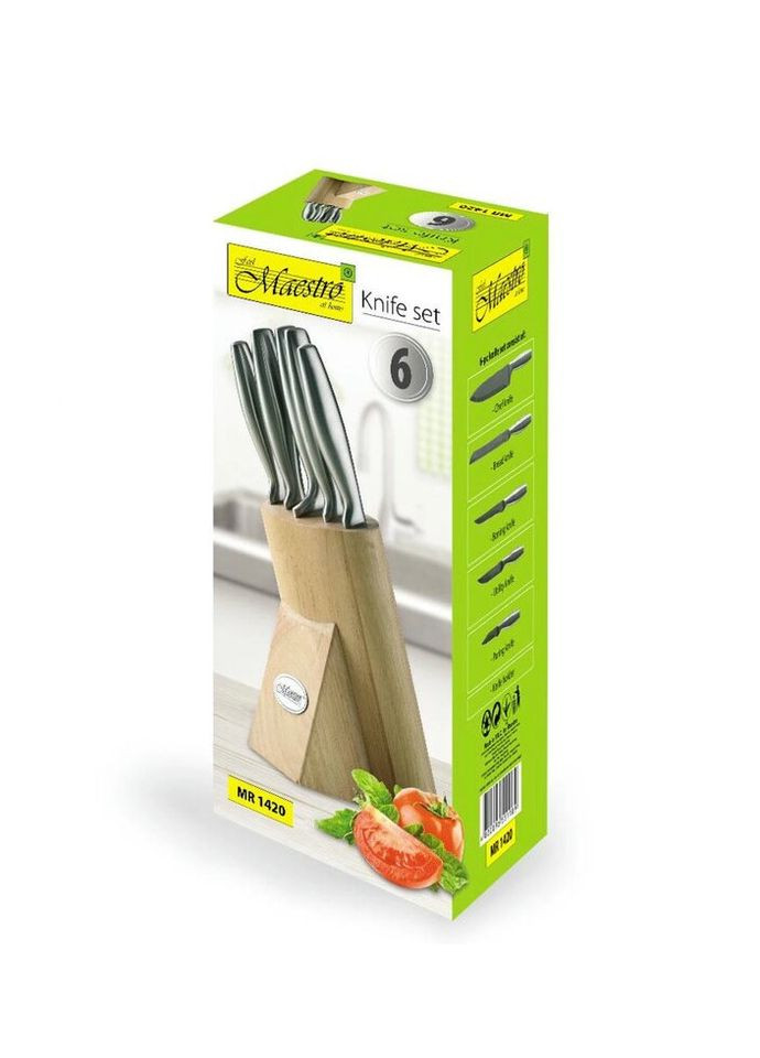 Набор ножей 6 пр MR 1420 Maestro комбинированные,