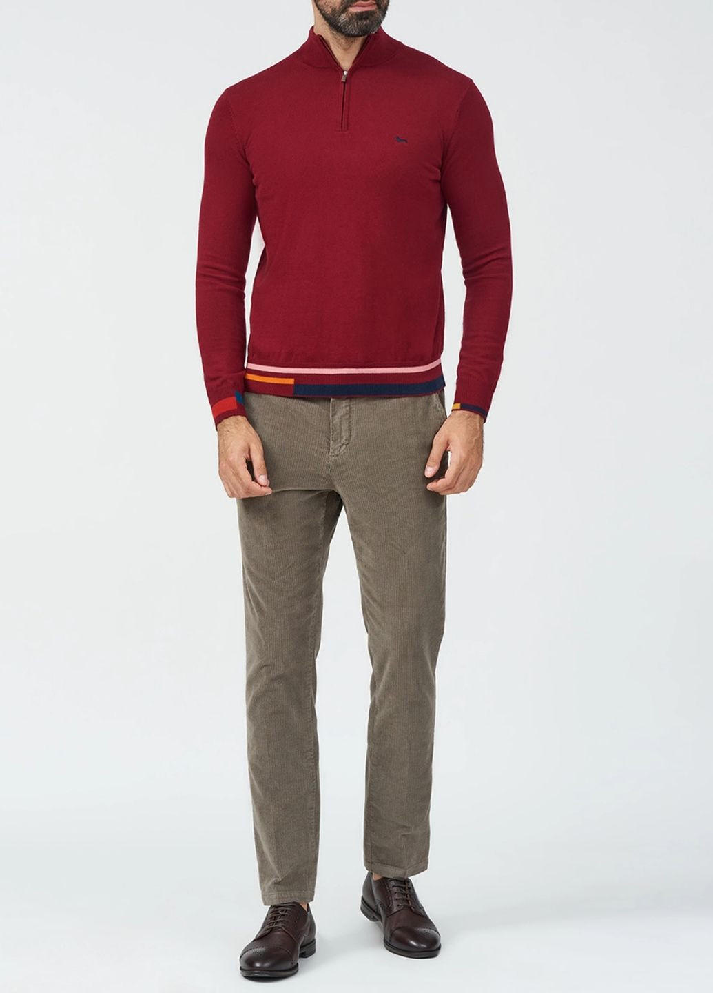 Бордовый демисезонный свитер Harmont & Blaine