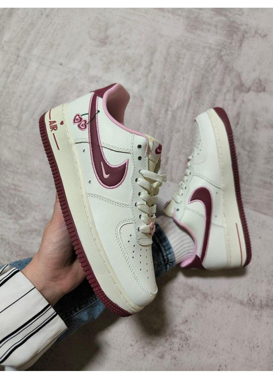 Білі Осінні кросівки чоловічі nike air force 1 cherry найк аір форс 1 преміум No Brand