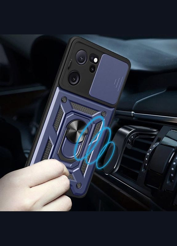 Ударостійкий чохол Camshield Serge Ring для Xiaomi 13T / 13T Pro Blue No Brand (340064140)
