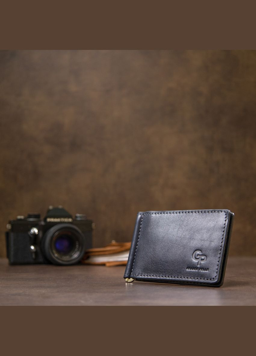 Чоловічий шкіряний затиск для грошей 11476 Grande Pelle (331908305)