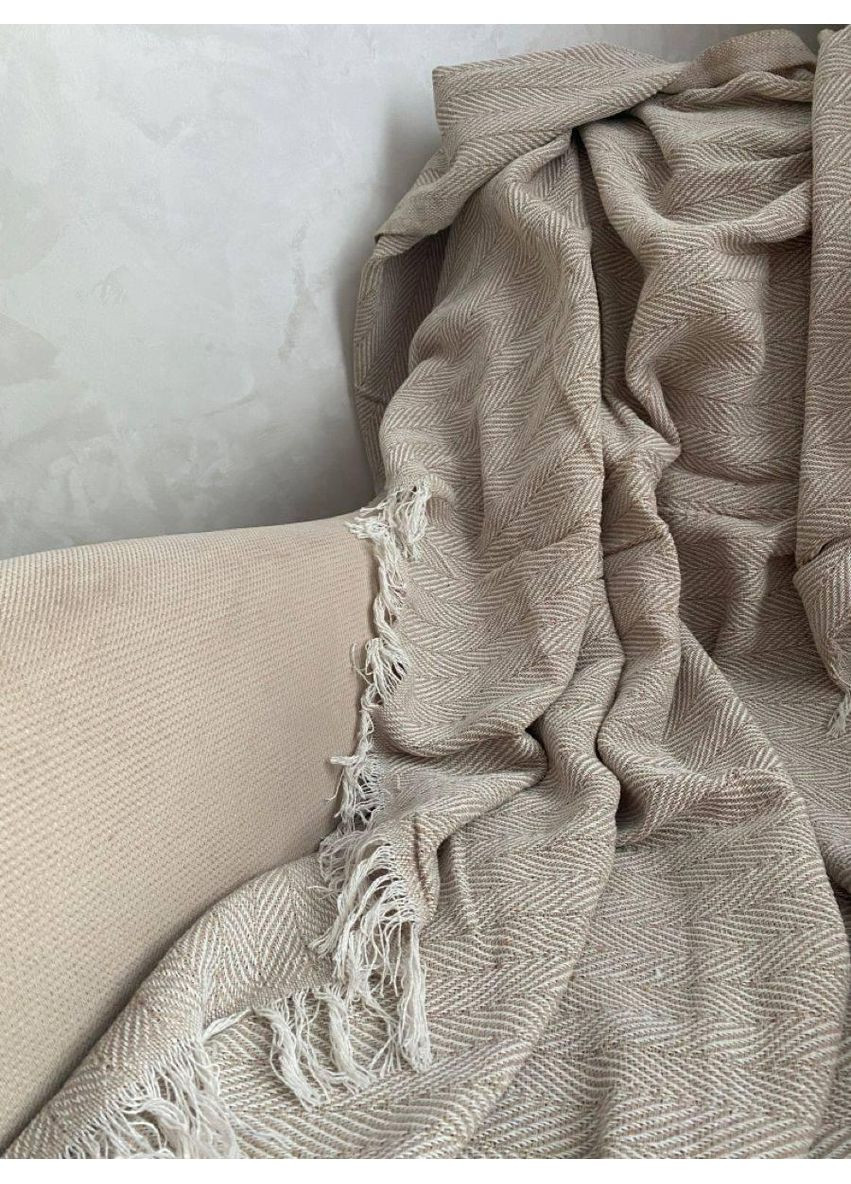 Покрывало Danmark хлопковое 200х230 см бежевое ZEINTEX (315347305)