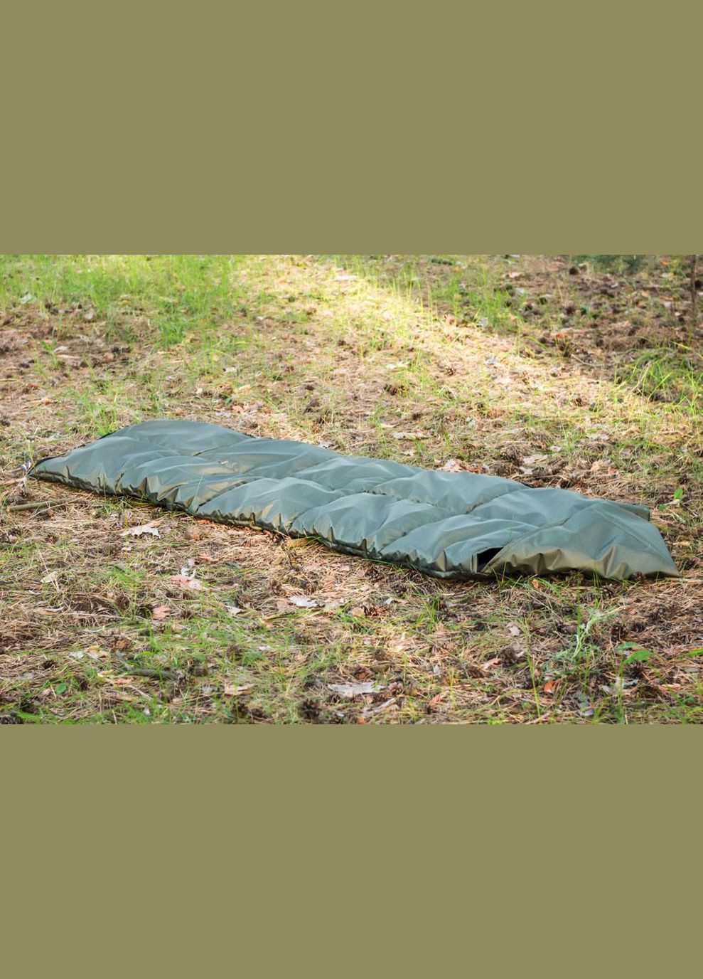 Спальний мішок з флісом ЗИМА (ковдра з капюшоном), Хакі, ширина 90 см Украина ТД (318016708)