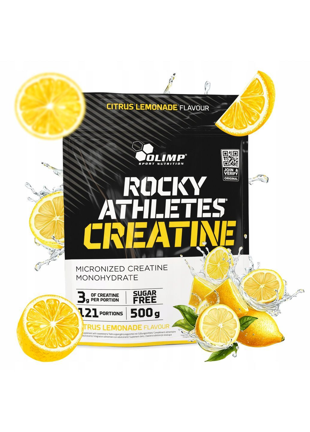 Креатин моногидрат Rocky Athletes Creatine 500 г, Citrus lemonade Olimp (369616784)