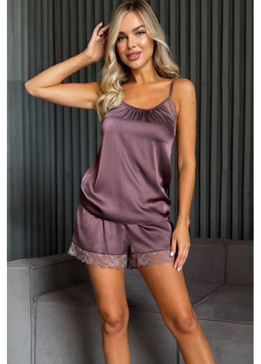 Коричнева всесезон піжама No Brand