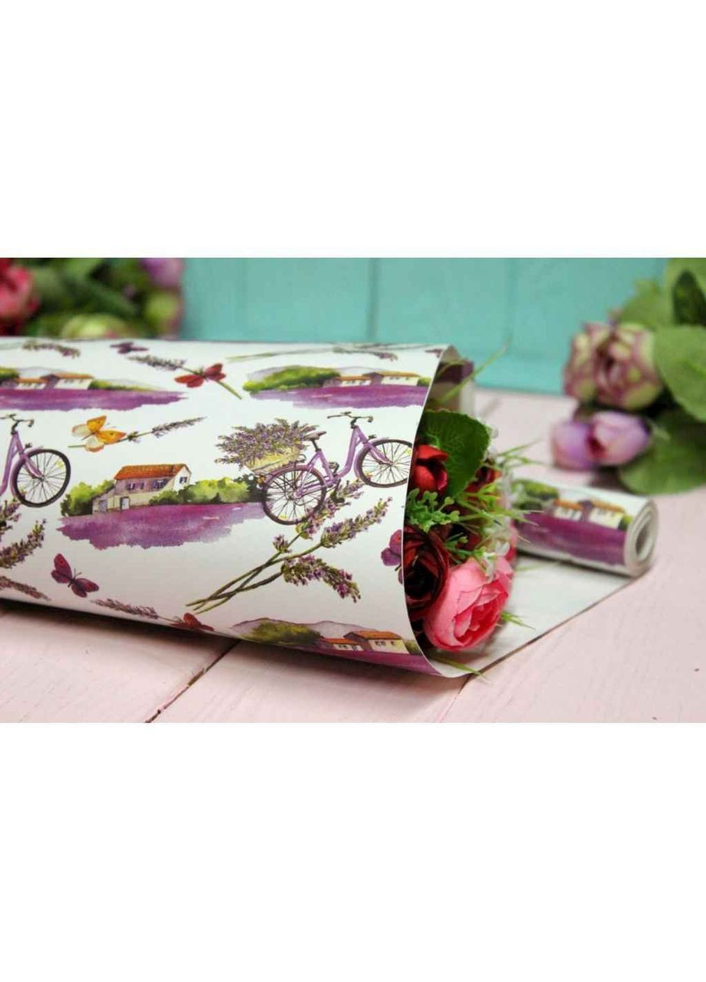 Крафт бумага для цветов и подарков 8м односторонняя №1012БЛ 1-СТ Упаковкін (363328068)