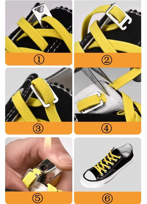 Эластичные плоские шнурки 8мм с потайными фиксаторами PRC (329880691)