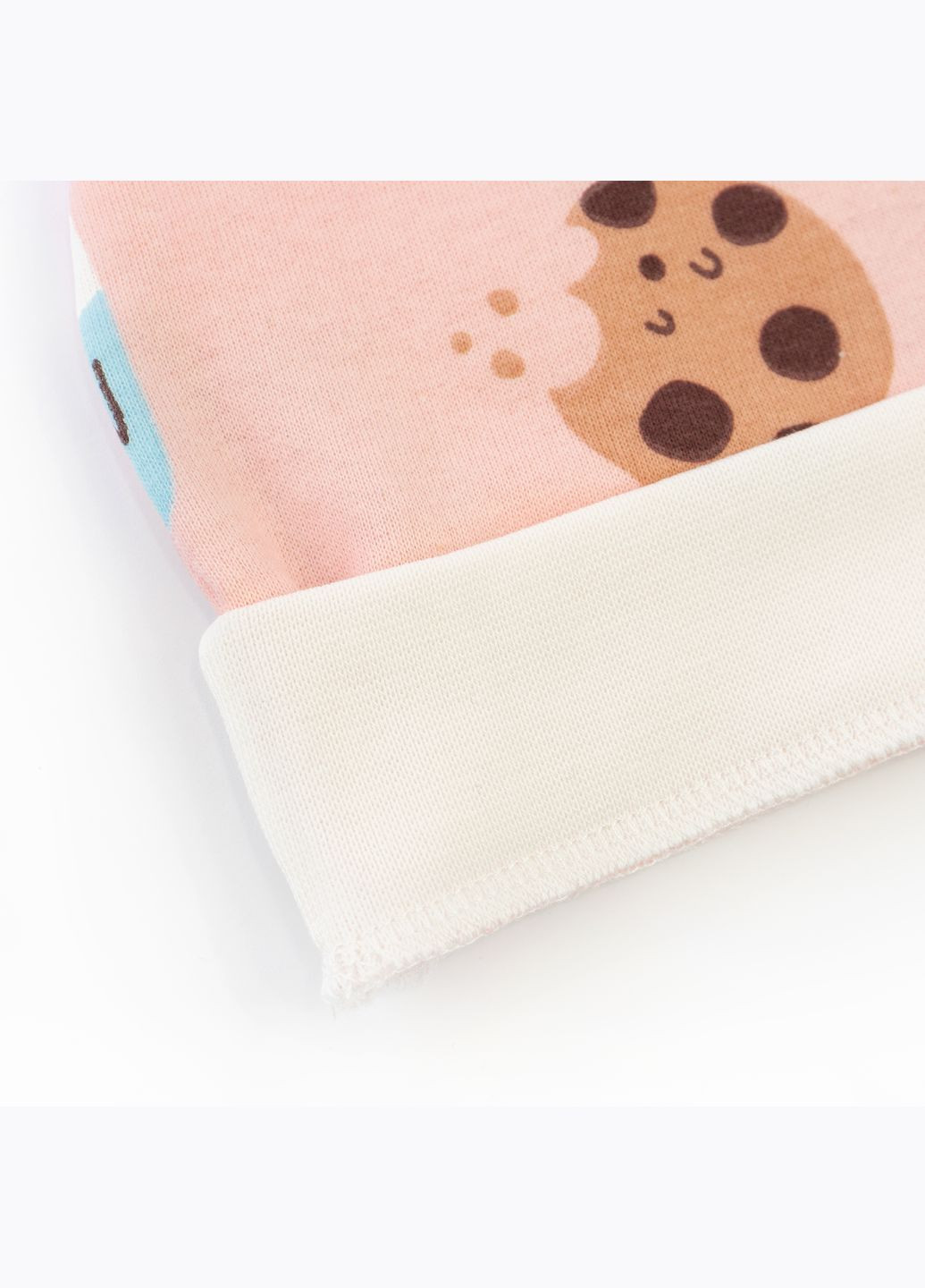 Шапочка для малюків на манжеті з начосом Pink cookies 40 dexter's (319303863)