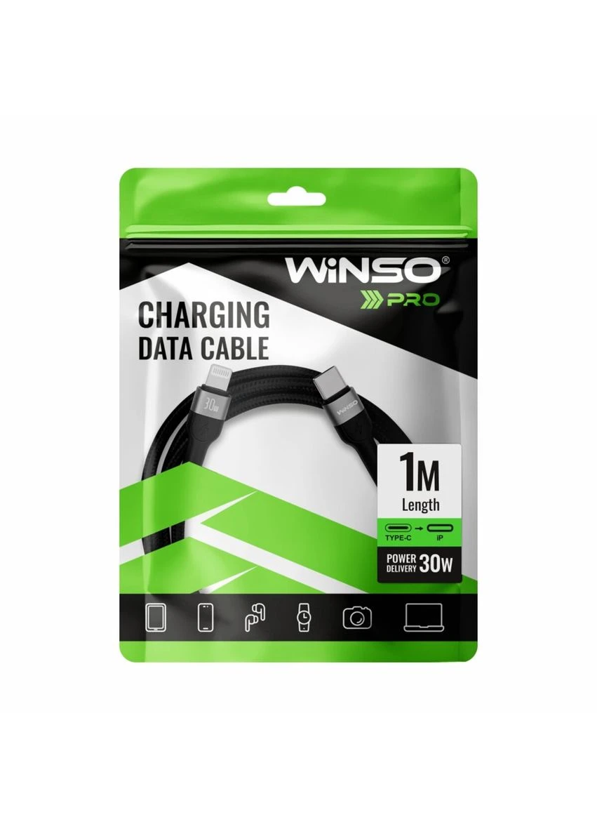 Кабель Pro Type-C to Lightning 30W TPE+плетіння 1м Winso (397341807)