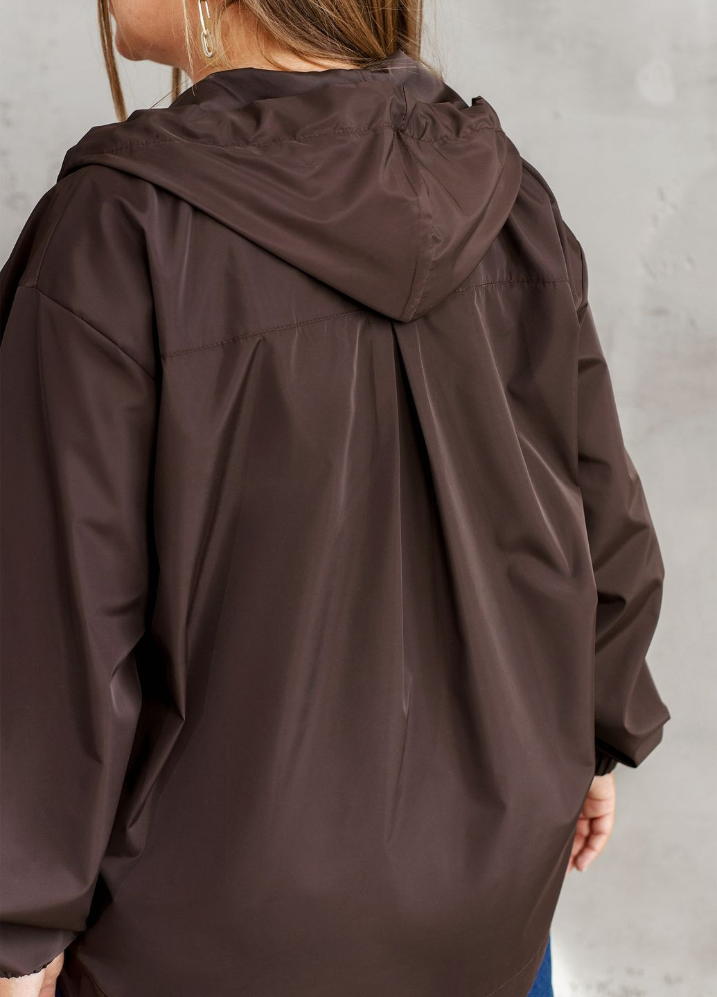 Куртка жіноча вітровка оверсайз з капюшоном No Brand (361790961}