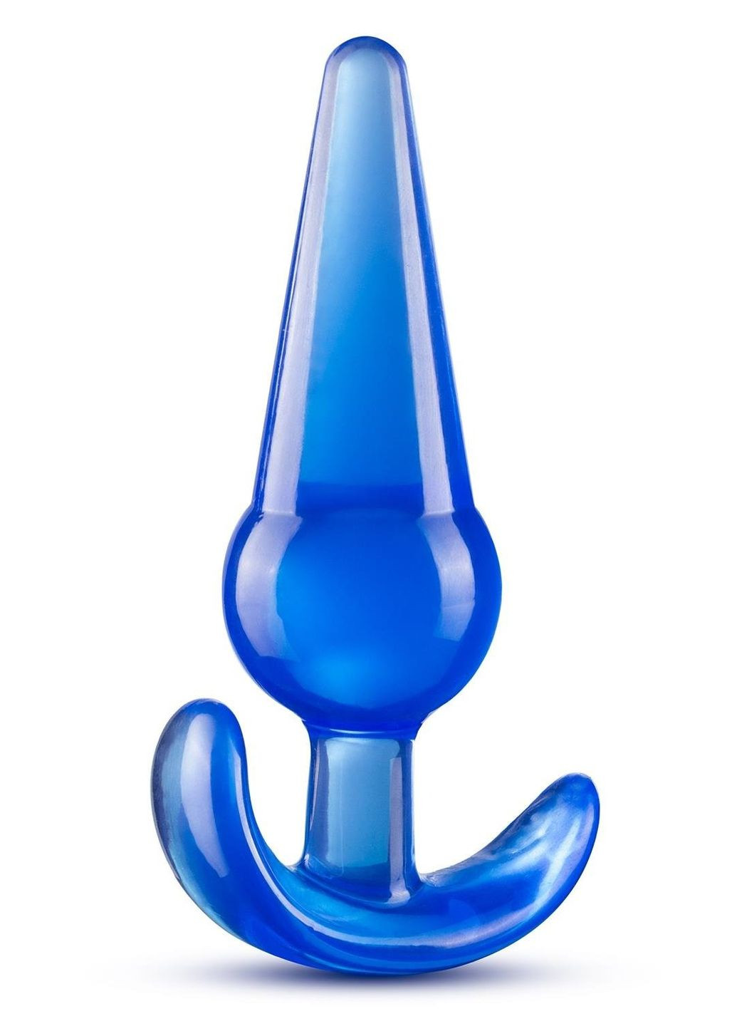 Анальна пробка конічної форми із стопером b yours синя Blush (327873395)