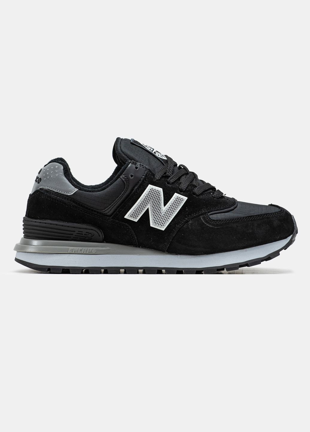 Чорні Зимовий кросівки зимові чоловічі New Balance 579 x Stone Island black fur | Нью Беланс 574 з хутром