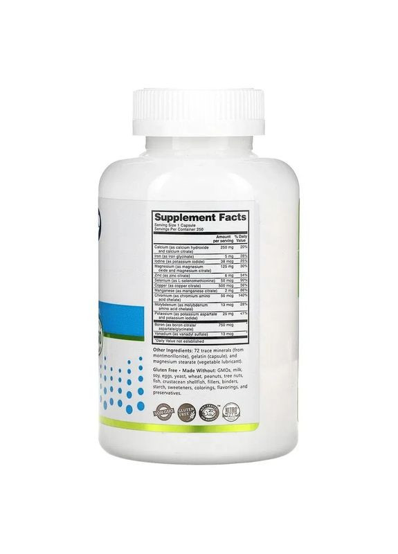 Мультиминерал Essentials Multi Mineral, 250 капсул NutriBiotic (361115287)