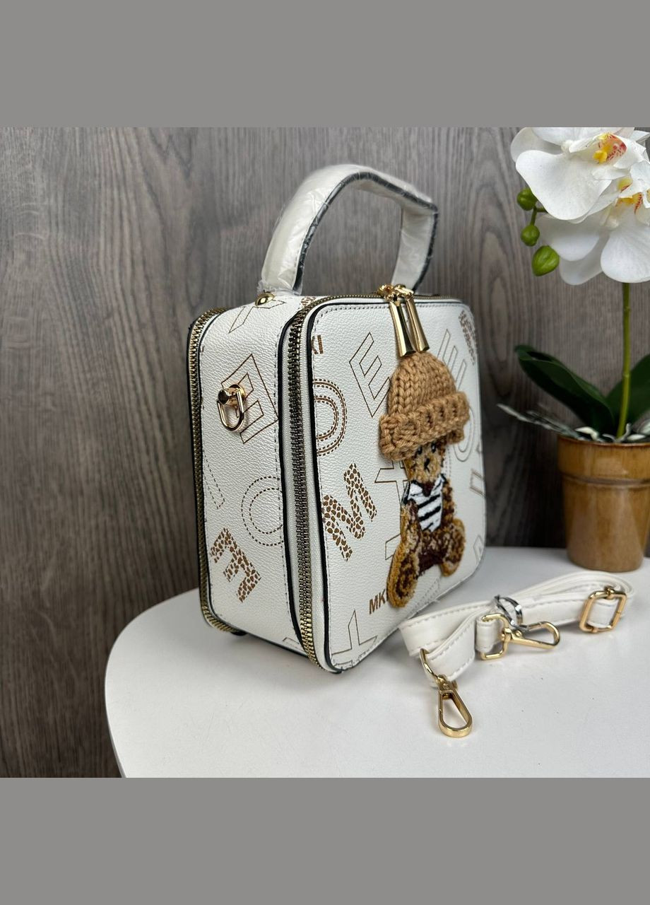 Дитяча сумочка маленька з ведмедиком міні сумка для дівчаток з ведмедем біла Bear (345742185)