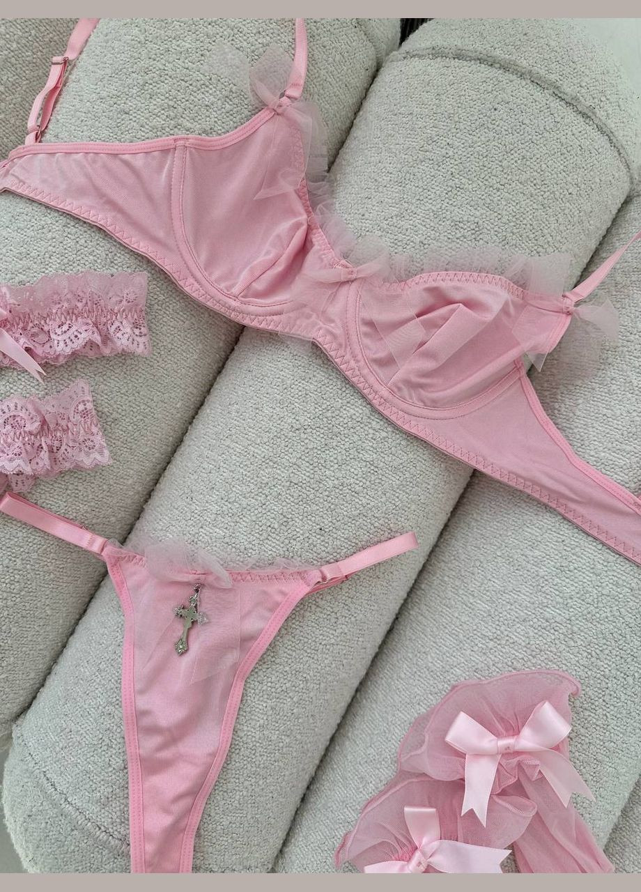 Розовый комплект нижнего белья Domino