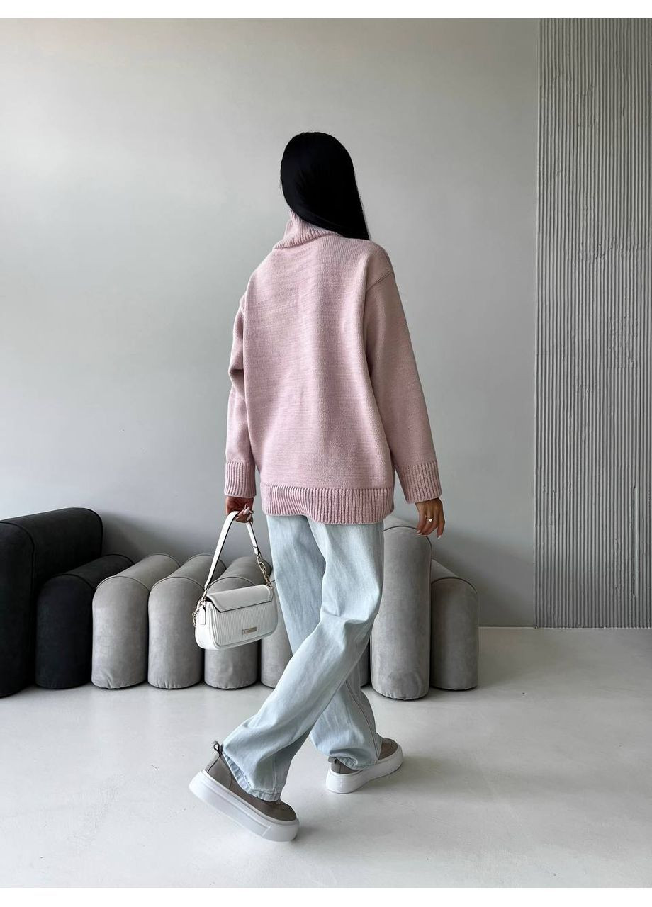 Пудровий демісезонний светр жіночій KaraMix