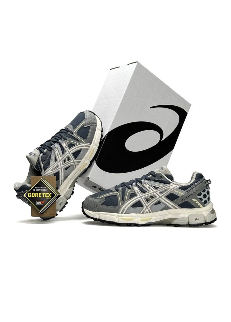 Серые демисезонные кроссовки мужские asics No Brand Gel-Kahana GTX 8 Grey White