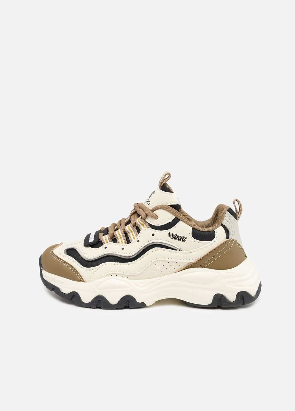 Коричневые демисезонные кроссовки на платформе для девочки цвет коричневый цб-00260503 Kimboo