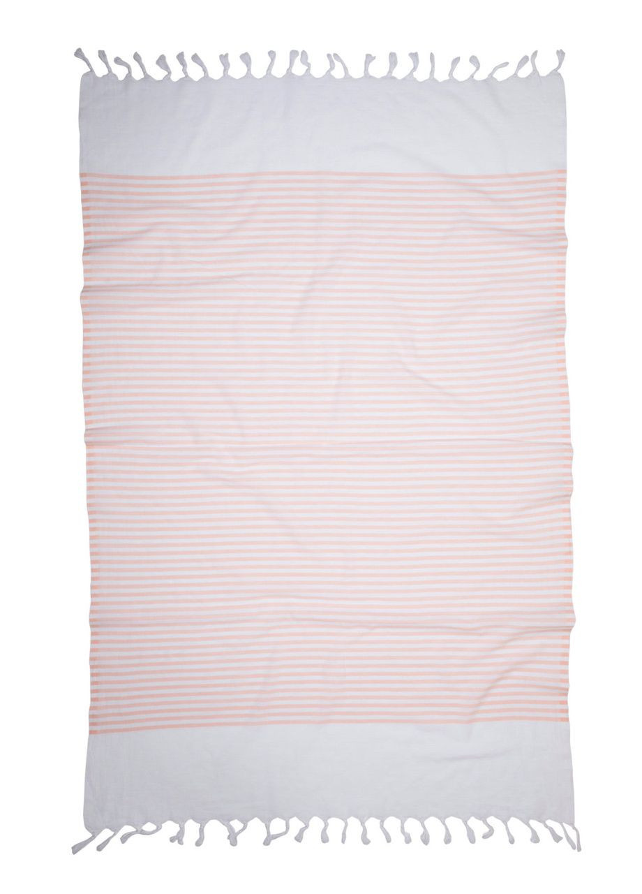 Barine полотенце pestemal - white imbat 90*170 somon лососёвый розовый производство -