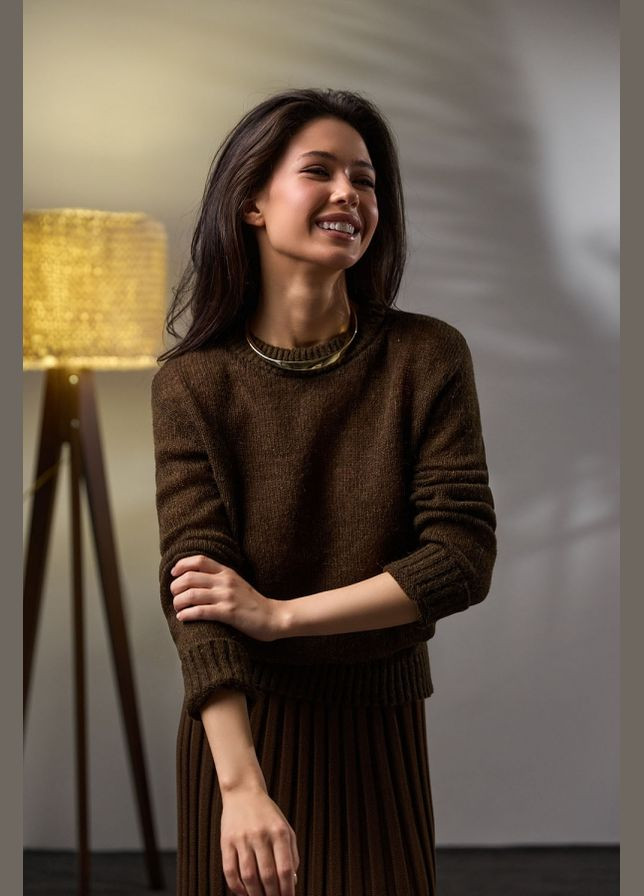 Коричневый демисезонный джемпер 2762 Bellise