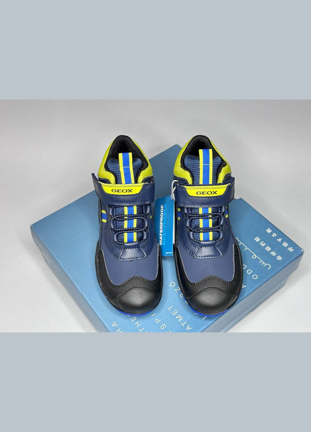Темно-синие осенние детские утепленные ботинки savage waterproof 28-32 р демисезонные водонепроницаемые евро зима Geox