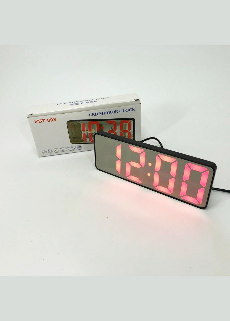 Годинники настільний з підсвіткою 898-1, Годинник настільний, Настільний годинник led JE-884 на батарейках VST (351486232)