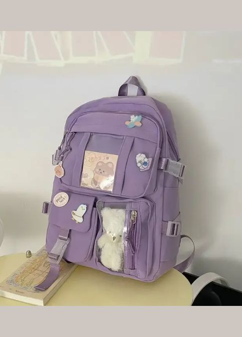 Рюкзак, портфель міський, шкільний. Фіолетовий No Brand (293850436)
