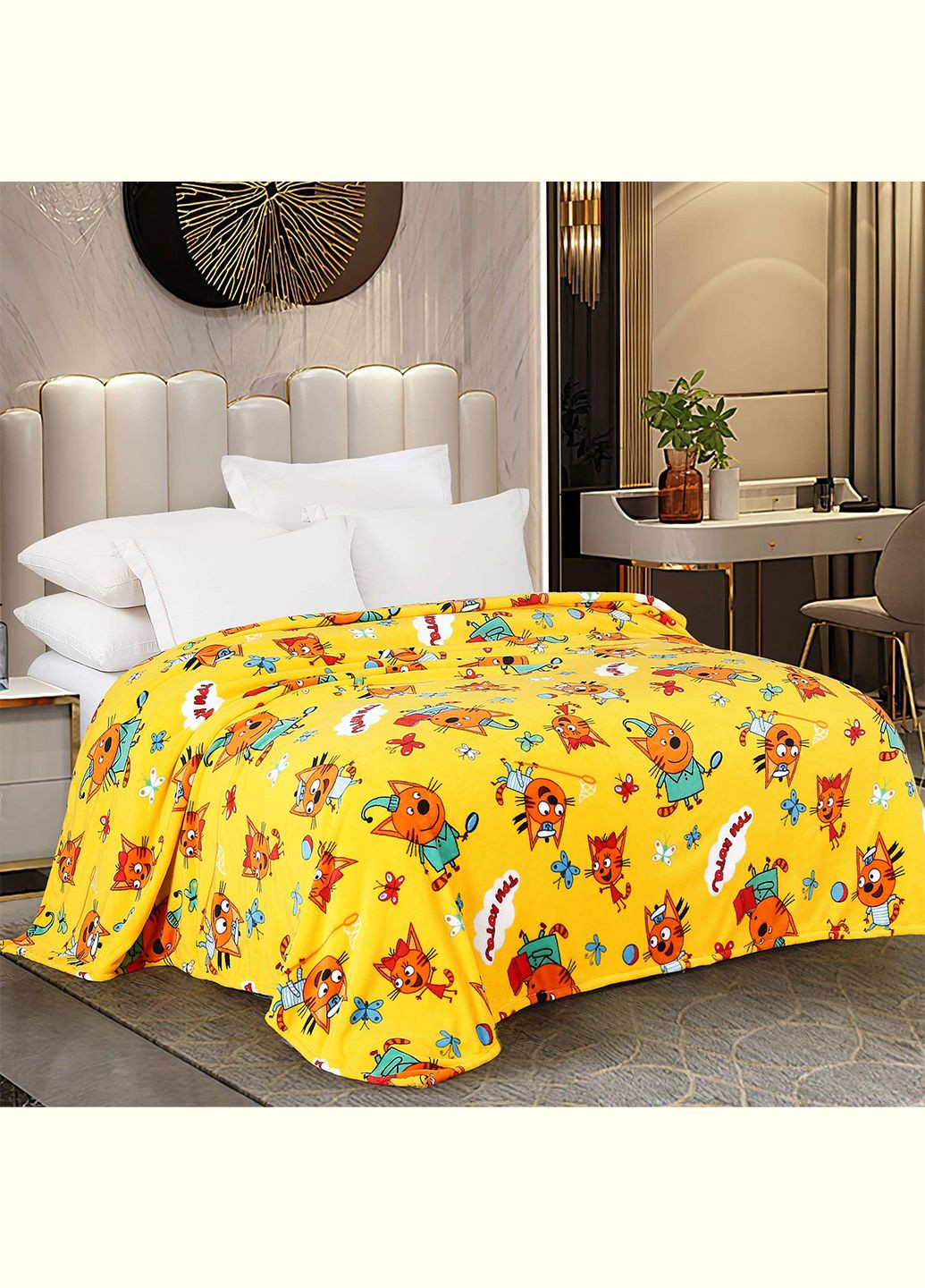 Плед флісовий Веселі лисенята 150x200 см Love You (334671893)