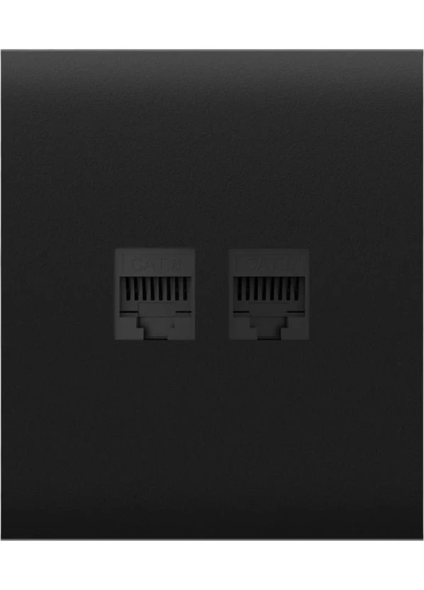 Передняя панель для встраиваемой интернет-розетки CenterCover (LAN) CenterCover Black Ajax (401506044)
