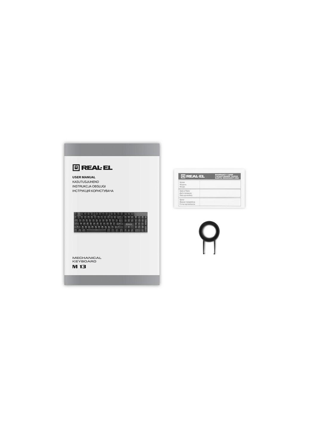 Клавиатура M 13 grey игровая механическая с подсветкой. Real-El (333824451)