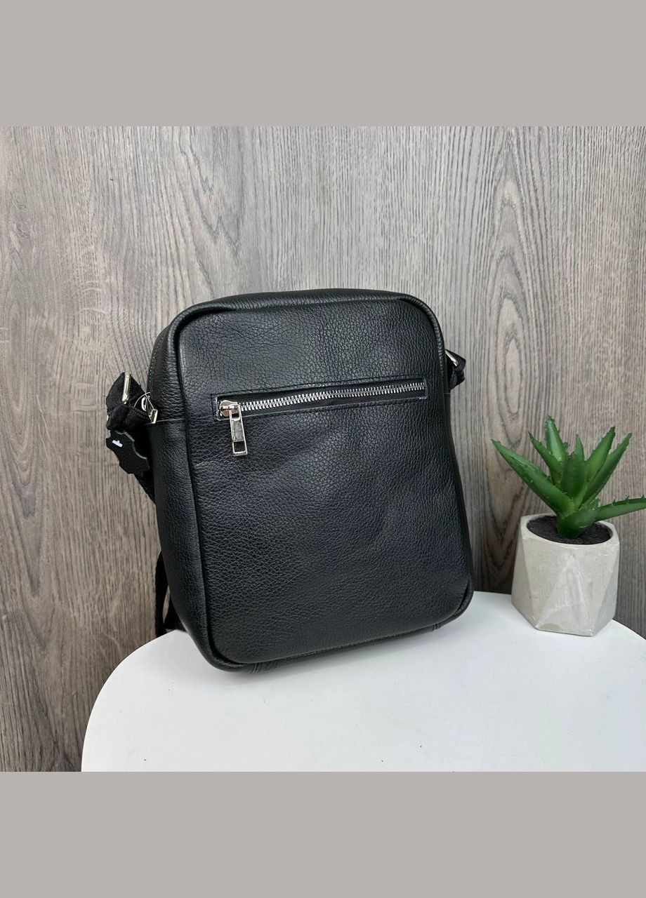 Мужская кожаная сумка-планшетка стиль Armani с тиснением черная No Brand (334730178)