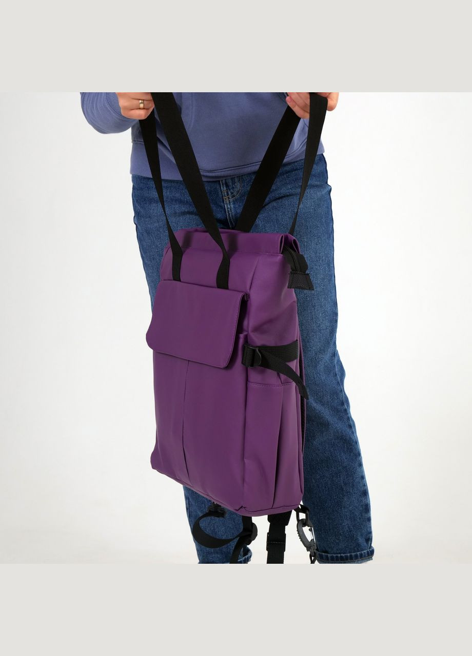 Жіночий шопер-рюкзак, крос-боді фіолетовий з екошкіри ToBeYou ShoperBag (284725584)